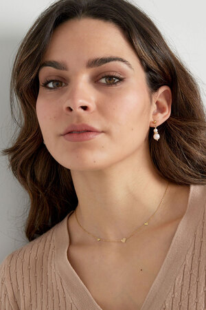 Classic necklace with hearts - gold  h5 Picture2